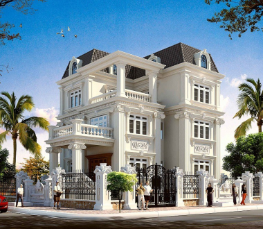 Thiết Kế Biệt Thự Tân Cổ Điển Kiểu Pháp 3 Tầng