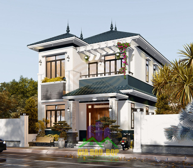 Mẫu thiết kế biệt thự mái Nhật dẫn đầu xu hướng hiện nay