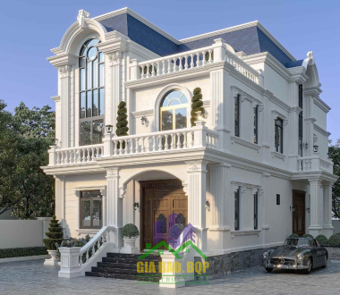 Mẫu biệt thự Tân Cổ Điển 3 tầng kiểu Pháp Đẹp Sang Trọng
